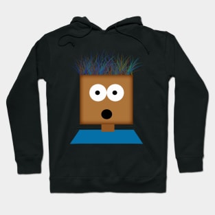 Funny brown face with colorful hair Hoodie